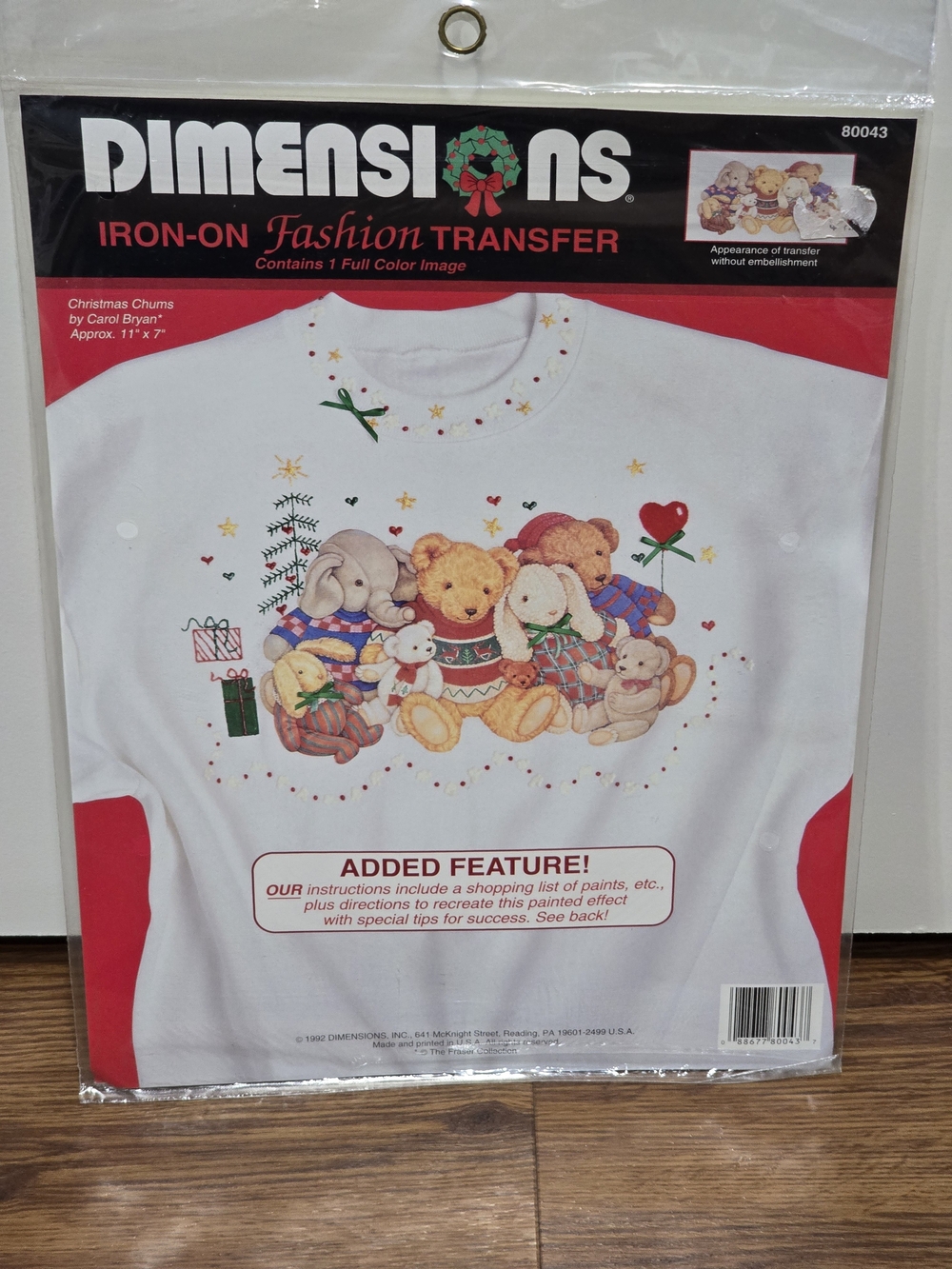 Dimensions White Kids Iron-On Sweatshirt Transfer - Christmas Chums